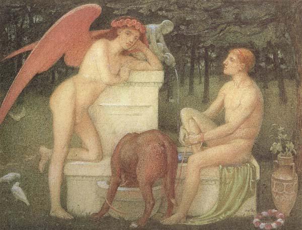 Alfred Sacheverell Coke Eros and Ganymede (mk46) oil painting picture